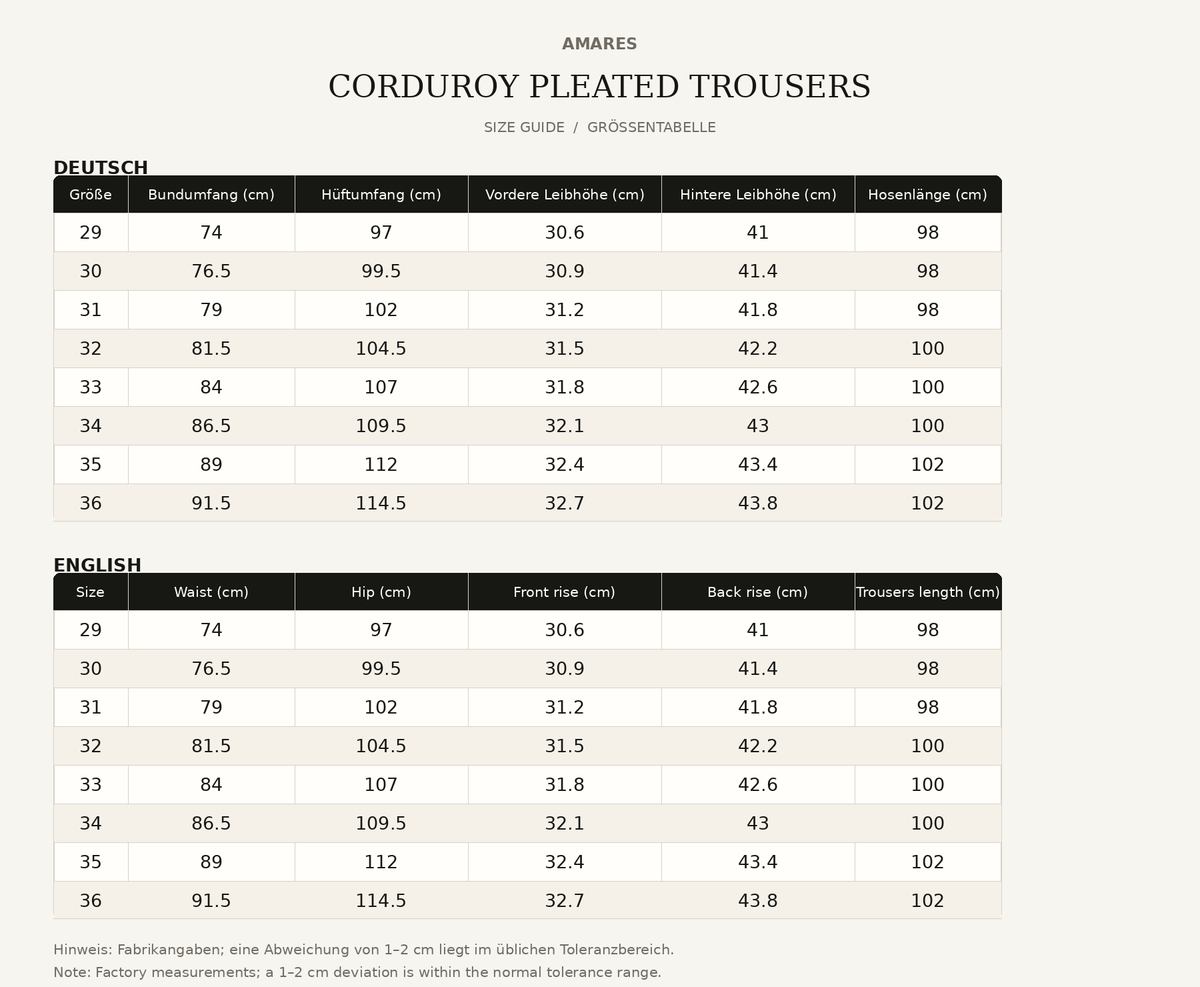 Classic Courduory Trousers