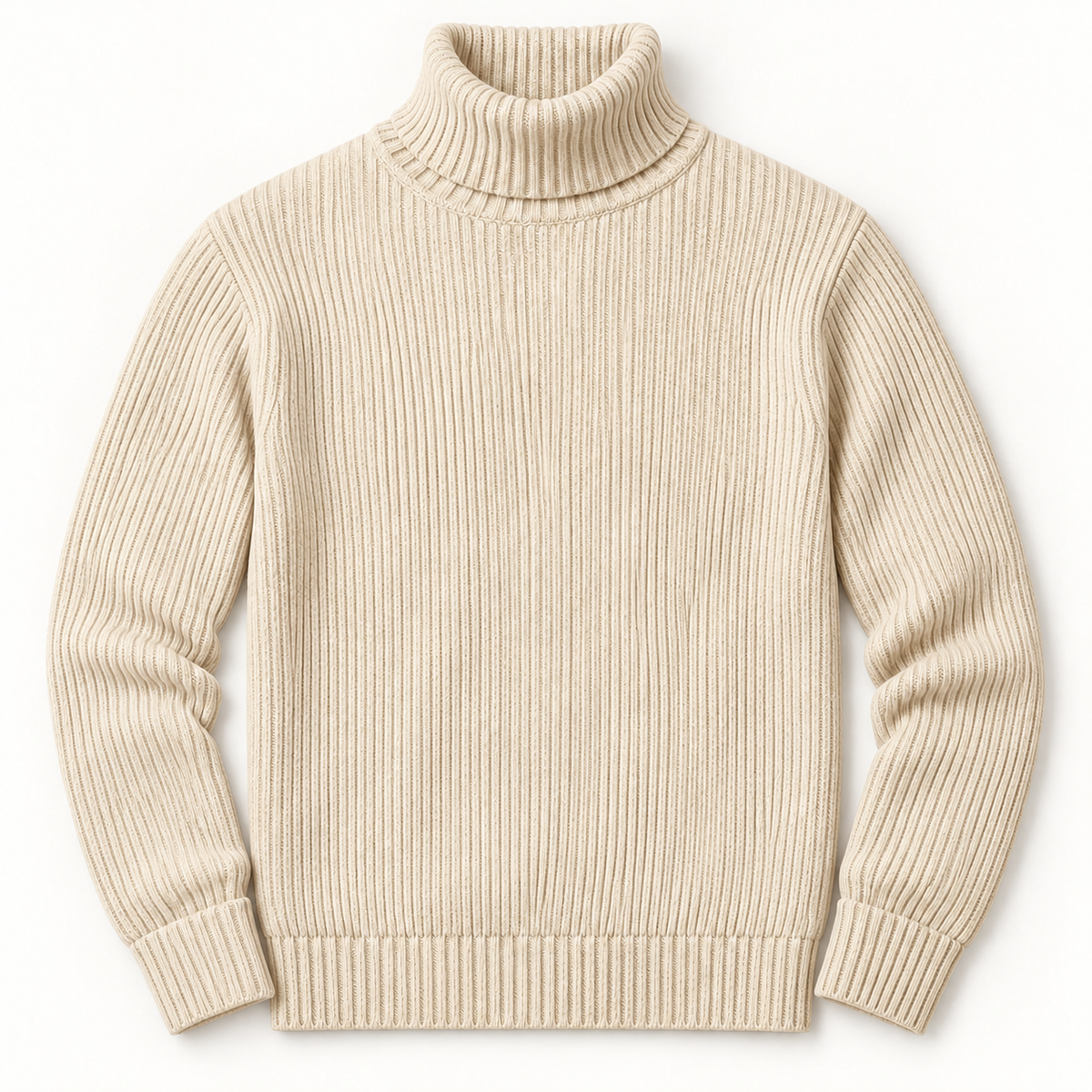 Ribbed Turtleneck Sweater