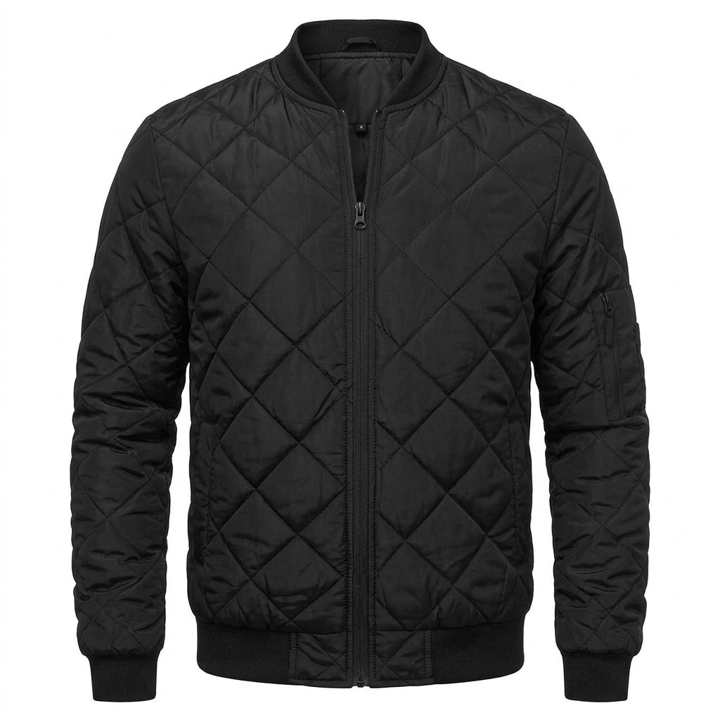 Quilted Bomber Jacket