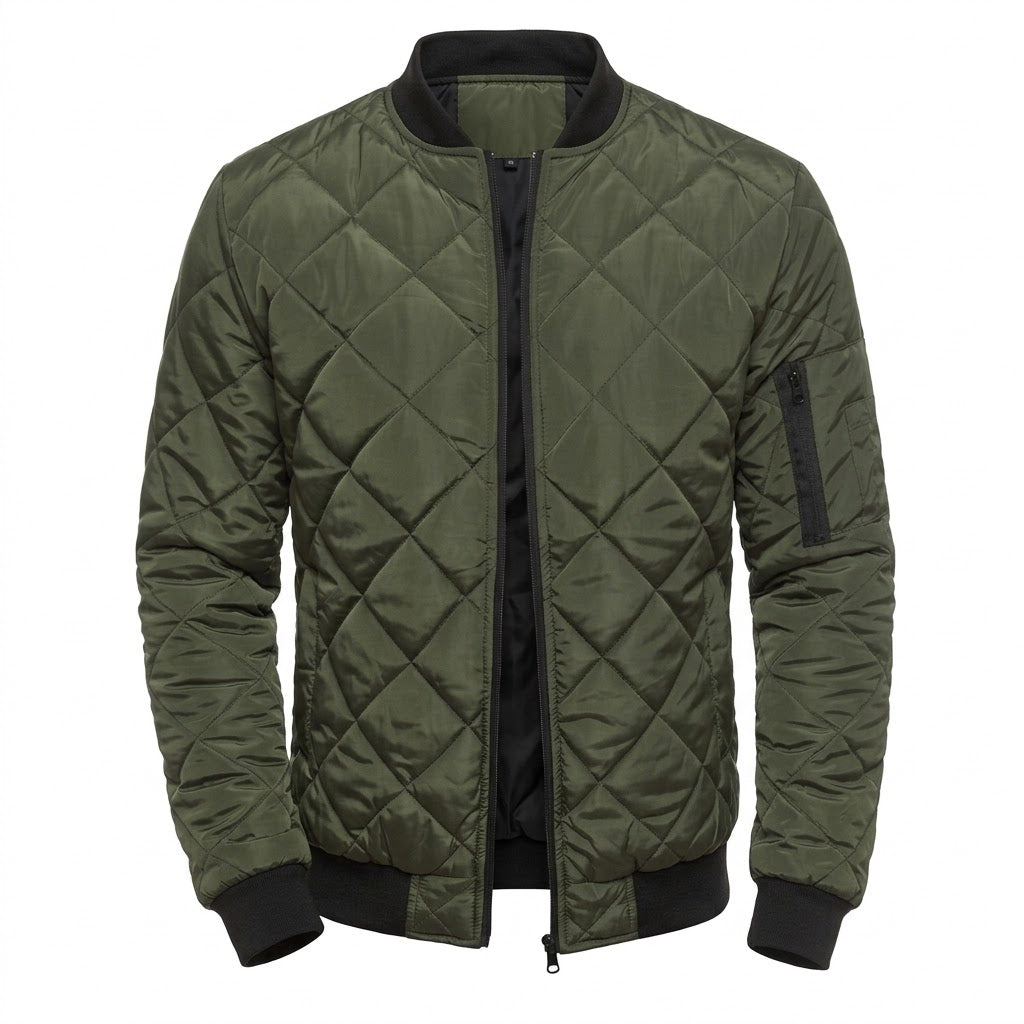 Quilted Bomber Jacket